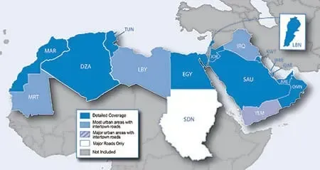 GPS Maps of the Middle East & North Africa for Garmin Devices- On DVD